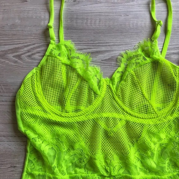 💚Neon Green Teddy💚 - Picture 6 of 8